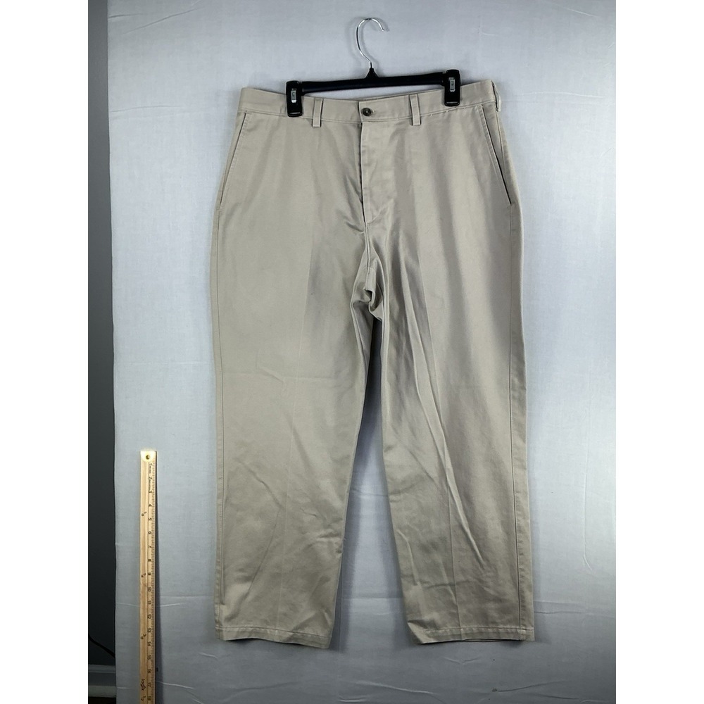 St. John's Bay Loose Fit Khaki Pants Men's 36x29 Beige Cotton Casual